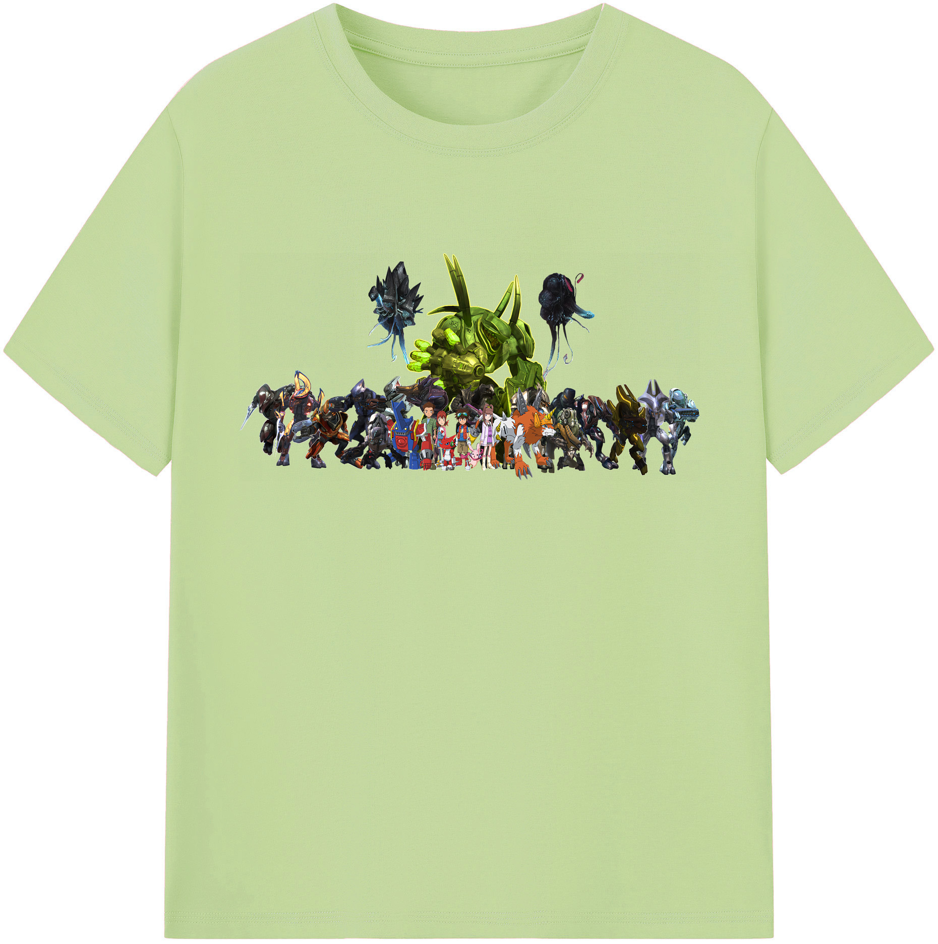 （画像用） Digimon デジタルモンスター/デジモン 綿100％半袖Tシャツ（フロントプリント）